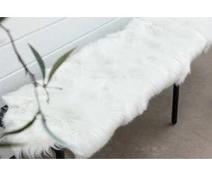 Venture Design Antklodė, Katy poliesterio dirbtinė kailio imitacija, 180x55 cm, Balta