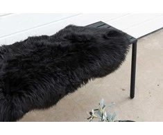 Venture Design Antklodė, Katy poliesterio dirbtinė kailio imitacija, 180x55 cm, juoda