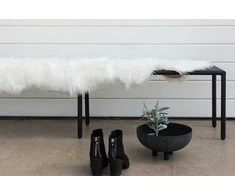 Venture Design Antklodė, Katy poliesterio dirbtinė kailio imitacija, 180x55 cm, Balta