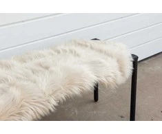 Venture Design Antklodė, Katy poliesterio dirbtinė kailio imitacija, 180x55 cm, Bežiulė