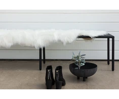 Venture Design Antklodė, Katy poliesterio dirbtinė kailio imitacija, 180x55 cm, Balta