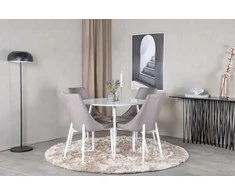 Venture Design Apskritas stalas, Plaza, 100 cm, Balta