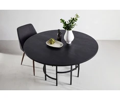 Venture Design Apvalus valgomojo stalas Copenhagen, juodas/juodas