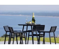 Lauko baldų komplektas Venture Design Barai, Meksika, Kėdė: 43x44x91 cm, Stalas: 65x95 cm, Juoda