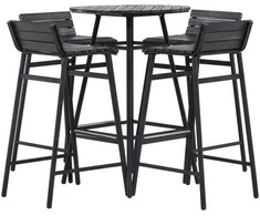 Lauko baldų komplektas Venture Design Barai, Meksika, Kėdė: 43x44x91 cm, Stalas: 65x95 cm, Juoda