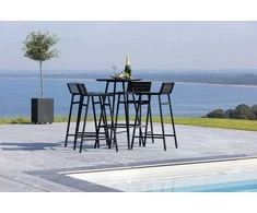 Lauko baldų komplektas Venture Design Barai, Meksika, Kėdė: 43x44x91 cm, Stalas: 65x95 cm, Juoda