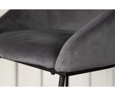 Venture Design Baro kėdė, aksomas, 57x58.5x97 cm, tamsiai pilka