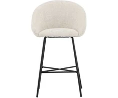 Venture Design Baro kėdė, aksomo Teddy 2 vnt., 54x59x96 cm, Balta