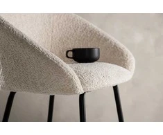 Venture Design Baro kėdė, aksomo Teddy 2 vnt., 54x59x96 cm, Balta