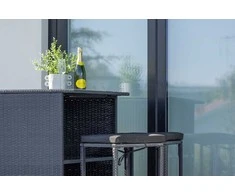 Lauko baldų komplektas Venture Design Baro komplektas, Kėdė: 40x40x70 cm, Stalas: 100x60x105 cm, Juodas