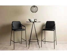 Venture Design Baro stalas ir baro kėdė, 60 cm, juoda