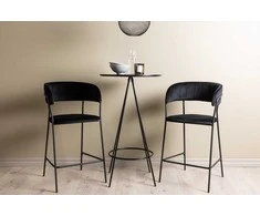 Venture Design Baro stalas ir baro kėdė, 60 cm, juoda