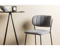 Venture Design Baro stalas ir baro kėdė, 60 cm, juodos spalvos audinys