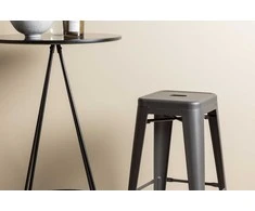 Venture Design Baro stalo ir baro kėdžių komplektas 60 cm juodos ir tamsiai pilkos MDF metalo