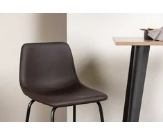 Venture Design Baro stalo ir baro kėdžių komplektas Tempe ir Alexi 60x60 cm juoda ruda MDF