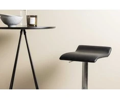 Venture Design Baro stalo ir baro kėdžių komplektas 60 cm juodas MDF faneruotas chromuotas plienas audinys