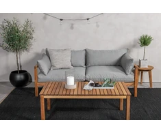Venture Design Dvigubas Sofa Benčas, Marion, 92x56x185 cm, Pilka