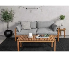 Venture Design Dvigubas Sofa Benčas, Marion, 92x56x185 cm, Pilka