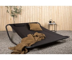 Venture Design Dvigulė kėdė lova, Gordo, 200x180 cm, Juoda