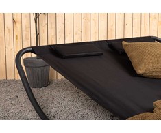 Venture Design Dvigulė kėdė lova, Gordo, 200x180 cm, Juoda