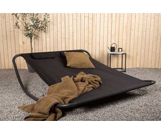 Venture Design Dvigulė kėdė lova, Gordo, 200x180 cm, Juoda