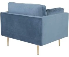 Sofa Venture Design Fotelis, Boom viengubas veliūnas, 86x84x110 cm, Mėlyna