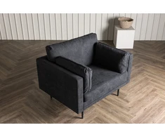 Venture Design Fotelis, Boom viengulė sofa, 86x84x110 cm, Juoda
