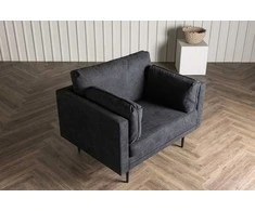 Venture Design Fotelis, Boom viengulė sofa, 86x84x110 cm, Juoda