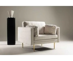 Sofa Venture Design Fotelis, Boom vieno sėdynės kėdė iš velveto, 86x84x110 cm, Beždžionės spalva
