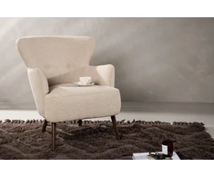 Venture Design Fotelis, Lincoln viengulė sofa, 77x85x76 cm, Bežis