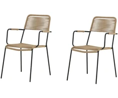 Venture Design Fotelis Lindos 44x40 cm Ruda poliesterio virvė