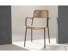 Venture Design Fotelis Lindos 44x40 cm Ruda poliesterio virvė