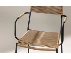 Venture Design Fotelis Lindos 44x40 cm Ruda poliesterio virvė
