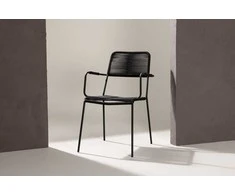 Venture Design Fotelis, Lindos, 66x55x85 cm, Juodas