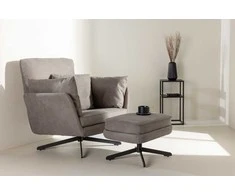 Venture Design Fotelis, Madrid vieno sėdynės sofa, 85x92.5x96 cm, pilka