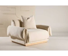 Sofa Venture Design Fotelis, Mollösund, 118x95x82 cm, rusvai gelsvas