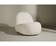 Venture Design Fotelis Omaha 87x61x65 cm baltos spalvos audinys