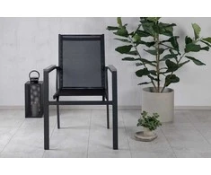 Venture Design Fotelis, Parma 2 vnt., 59x57x90 cm, Juoda/Pilka