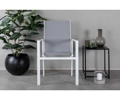 Venture Design Fotelis, Parma 2 vnt., 60x57x90 cm, Balta/Pilka