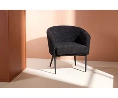 Sofa Venture Design Fotelis, Pusiau pūkinamas, 64x66x70.5 cm, Juodas