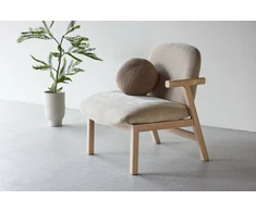Venture Design Fotelis Rile 74x77x67 cm Smėlio spalvos