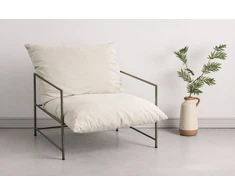 Venture Design Fotelis Sedalia 67x73 cm smėlio spalvos, metalinis rėmas