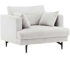 Venture Design Fotelis, Sofia vieno sėdynės sofa, 92x82x104 cm, kreminė spalva