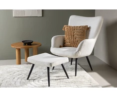 Venture Design Fotelis su Pogrupiu, Como Serija, 78x95x72 cm, Balta