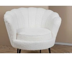 Venture Design Fotelis, viengulė sofa Calais, 77x76x83 cm, Balta