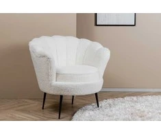 Venture Design Fotelis, viengulė sofa Calais, 77x76x83 cm, Balta