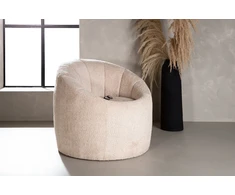 Venture Design Fotelis, Warren vieno sėdynės sofa, 80x72x77 cm, kreminė spalva