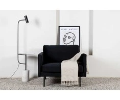 Sofa Venture Design Fotelis, Zoom, 84x80x95 cm, Juodas