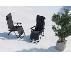 Venture Design Gultas saulės vonioms Vulcano 44x50 cm Juodas plienas
