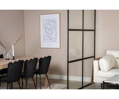Venture Design Industrinis sieninis dekoras, Leif, 150x210 cm, Juodas
